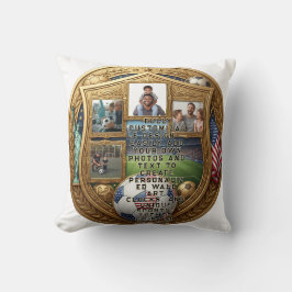 Cojín Decorativo Copa Mundial de Fútbol Familia Personalizada