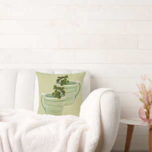 Cojín Decorativo Copa Verde Espiral con foto de la Casa de la Moned