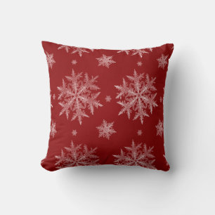 Cojín Decorativo Copia de Nieve Roja Fiesta de Navidad