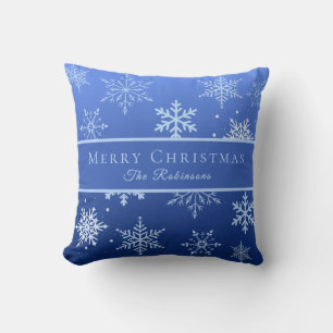 Cojín Decorativo Copingos Modernos de Nieve Azules