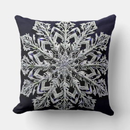 Cojín Decorativo copo de nieve 3d