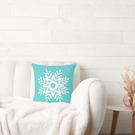 Cojín Decorativo Copo de nieve blanco