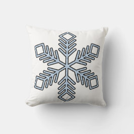 Cojín Decorativo Copo de Nieve Brillante - Ramas Azul Bebé