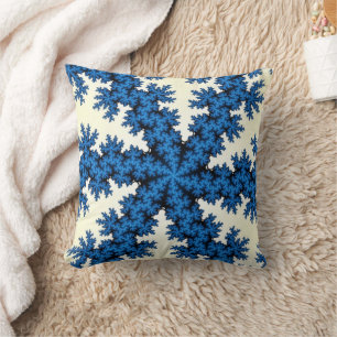 Cojín Decorativo Copo de nieve de China azul