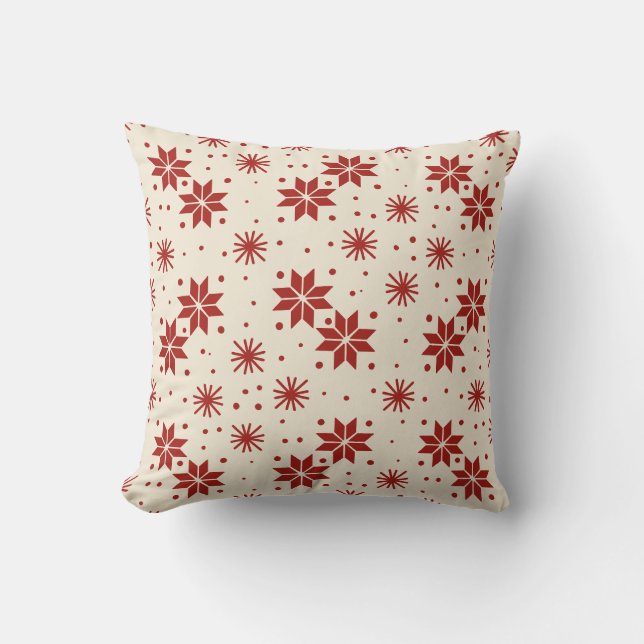 Cojín Decorativo Copo de Nieve Explosión Escandinavo (Anverso)