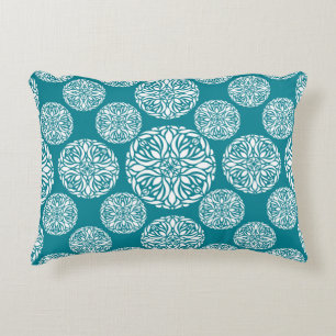 Cojín Decorativo Copo de nieve floral del invierno