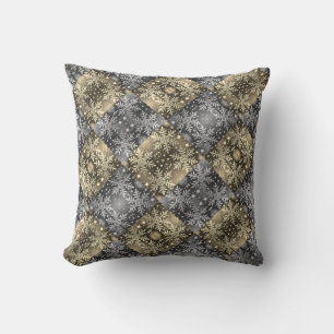 Cojín Decorativo Copo de Nieve Noche de Invierno / Sepia / Espejo I