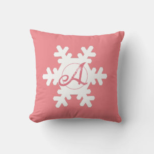 Cojín Decorativo copo de nieve personalizado