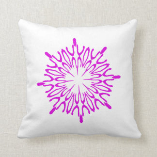 Cojín Decorativo Copo de nieve radiante de la orquídea