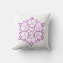 Cojín Decorativo Copo de nieve rosa