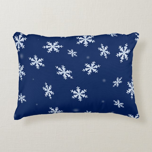 Cojín Decorativo Copos de nieve (Anverso)