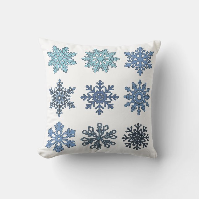 Cojín Decorativo Copos de nieve (Anverso)