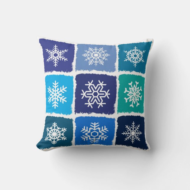 Cojín Decorativo Copos de nieve (Anverso)