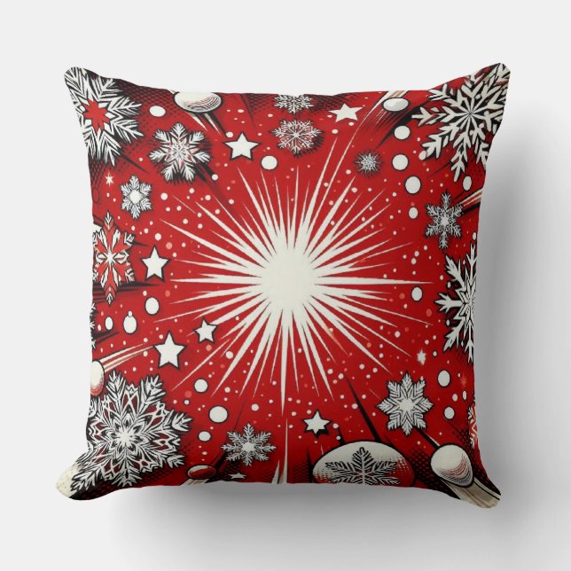 Cojín Decorativo Copos de nieve (Anverso)