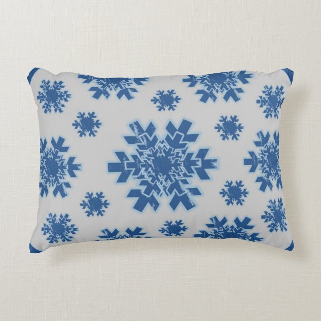 Cojín Decorativo Copos de nieve (Anverso)