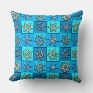 Cojín Decorativo Copos de nieve Arte 15 Almohadones