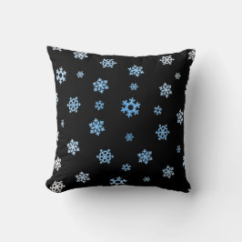 Cojín Decorativo Copos de nieve (azul y blanco)