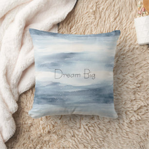 Cojín Decorativo Copos de nieve blancos azules