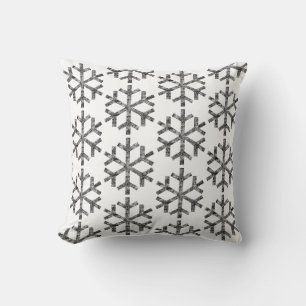 Cojín Decorativo Copos de nieve blancos para sofá cama chaise loung
