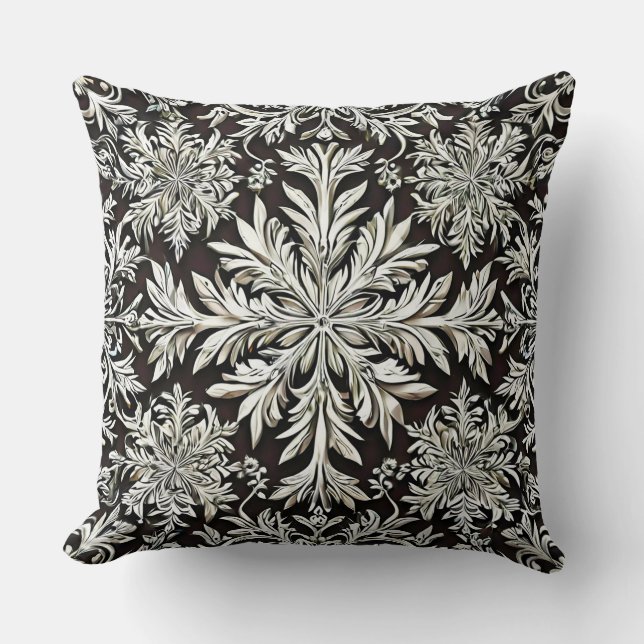 Cojín Decorativo Copos de nieve cortos (Anverso)