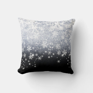 Cojín Decorativo Copos de nieve de Navidad resquebrajada