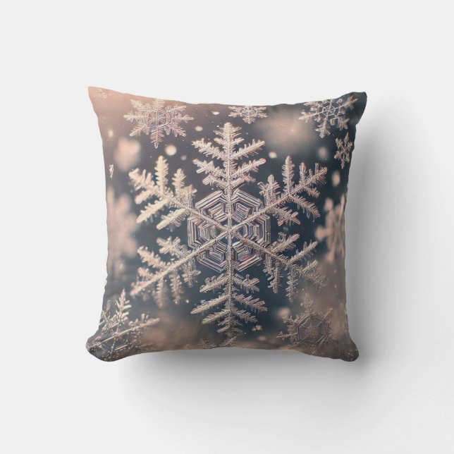 Cojín Decorativo Copos de nieve / En la niebla (Anverso)