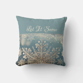 Cojín Decorativo Copos de nieve / encaje / Que nieve