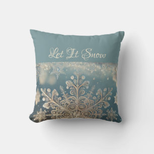 Cojín Decorativo Copos de nieve / encaje / Que nieve