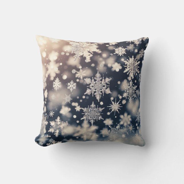 Cojín Decorativo Copos de nieve / Fluctuación / (Anverso)