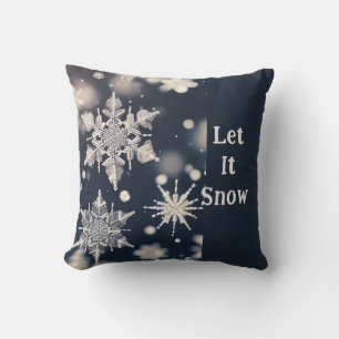 Cojín Decorativo Copos de nieve / Fluting / Crop / Let It Snow