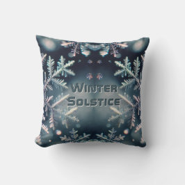 Cojín Decorativo Copos de nieve / Luna / Solsticio de invierno