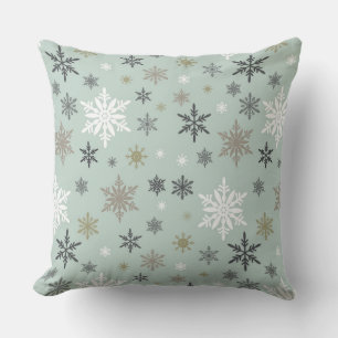 Cojín Decorativo copos de nieve modernos de invierno