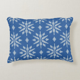 Cojín Decorativo Copos de Nieve Tejidos
