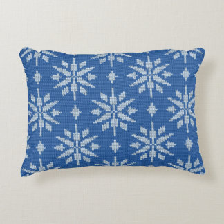 Cojín Decorativo Copos de Nieve Tejidos