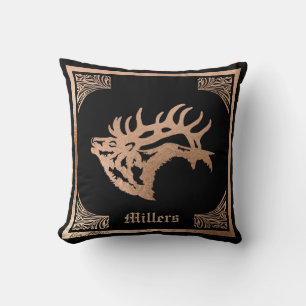 Cojín Decorativo Copper Majestic Bull Elk Silhouette