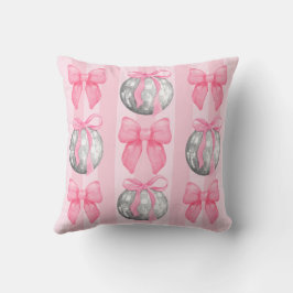 Cojín Decorativo Coqueta femenina presumida con rayas rosadas