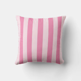 Cojín Decorativo Coqueta femenina presumida con rayas rosadas