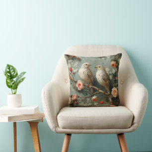 Cojín Decorativo Coquette Birds Floral