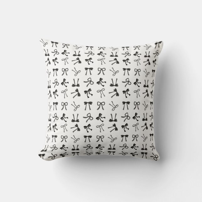 Cojín Decorativo Coquette Black Bows (Anverso)