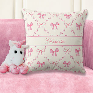 Cojín Decorativo Coquette de Bow rosa