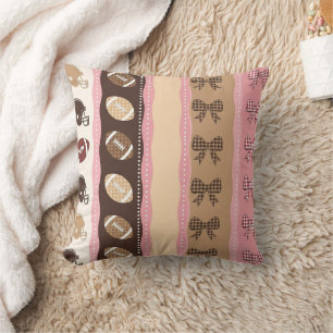 Cojín Decorativo Coquette Fútbol Lazos Patrón Leopardo (10)