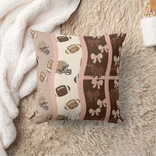 Cojín Decorativo Coquette Fútbol Lazos Patrón Leopardo (4)