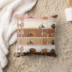 Cojín Decorativo Coquette Fútbol Lazos Patrón Leopardo (5)
