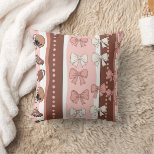 Cojín Decorativo Coquette Fútbol Lazos Patrón Leopardo (7)
