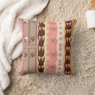 Cojín Decorativo Coquette Fútbol Lazos Patrón Leopardo (8)
