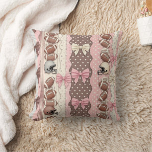 Cojín Decorativo Coquette Fútbol Lazos Patrón Leopardo (9)