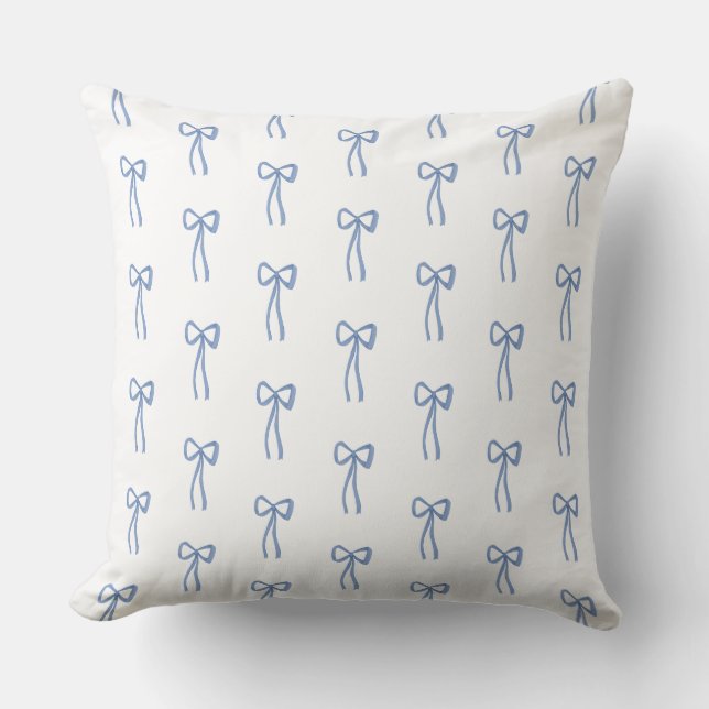 Cojín Decorativo Coquette Little Bow Blue Grandmillenium (Anverso)
