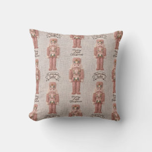 Cojín Decorativo Coquette Navidad Cascanueces Gancho de Yarn 