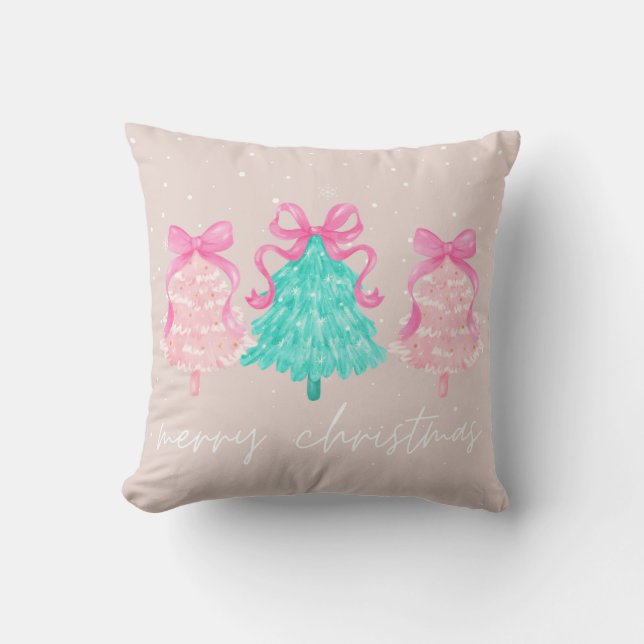 Cojín Decorativo Coquette Pink Christmas Trelow (Anverso)