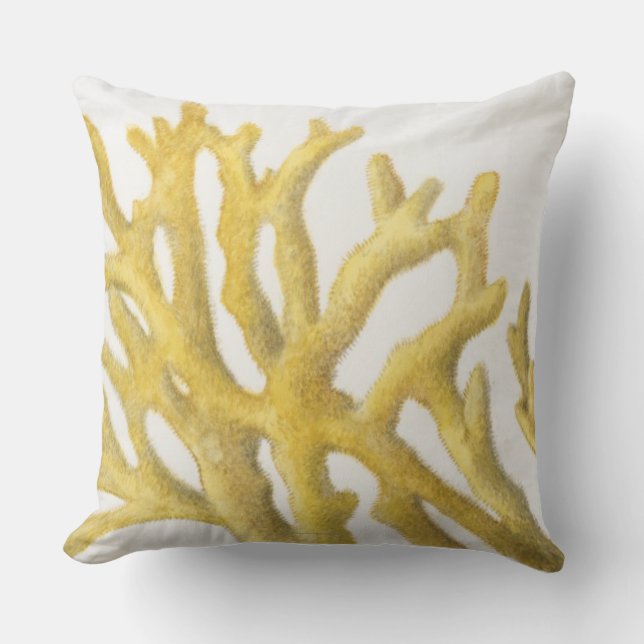 Cojín Decorativo Coral amarillo (Anverso)